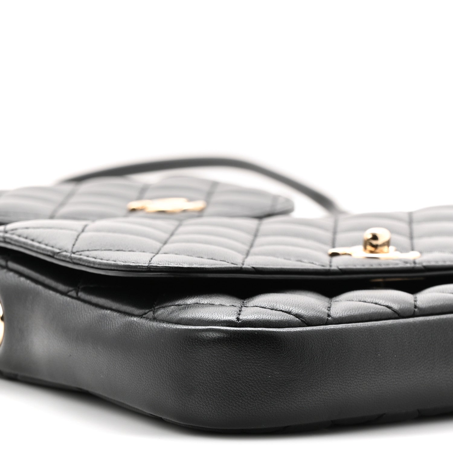 Chanel Lambskin Quilted Side Packs Black