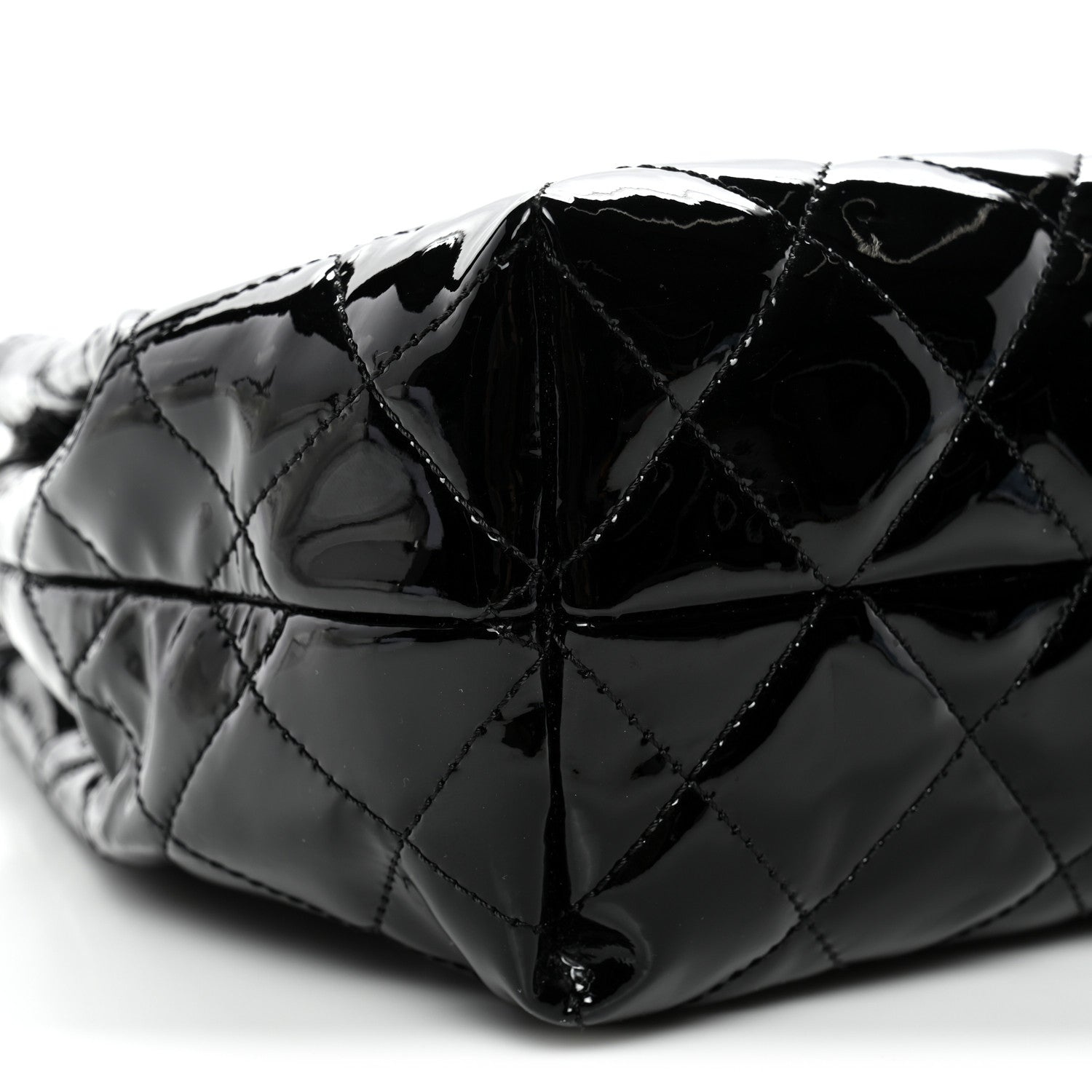 Chanel Patent Quilted Large Coco Shine Accordion Flap Black
