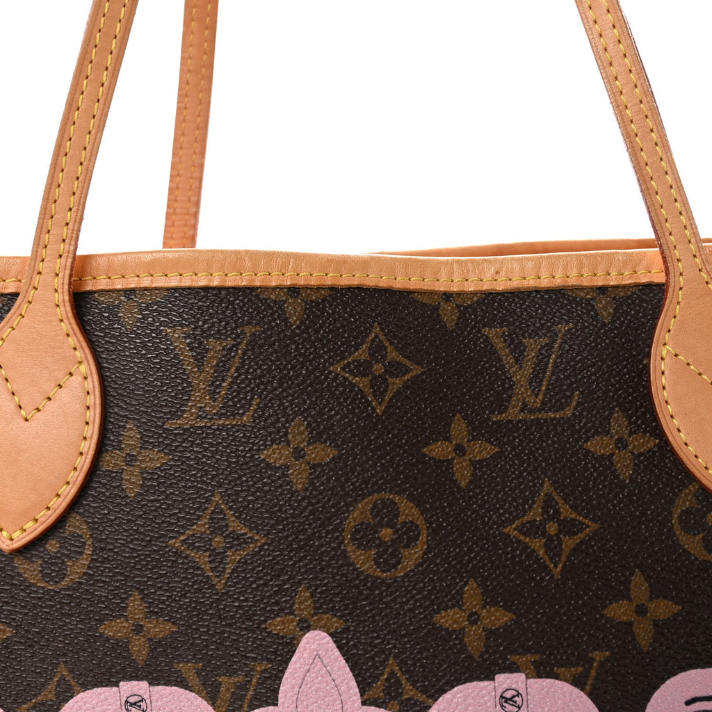 Louis Vuitton Monogram Bay Neverfull MM Rose Ballerine Poppy