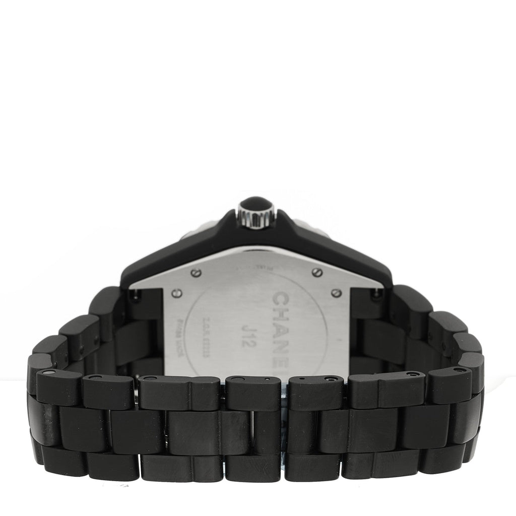 Chanel Stainless Steel Matte Ceramic 41mm J12 Automatic Watch Black