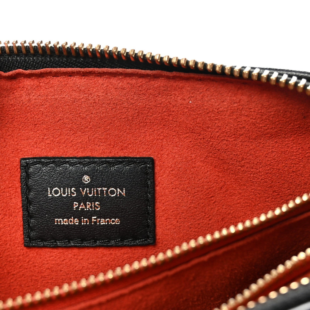 Louis Vuitton Lambskin Embossed Monogram Coussin BB Black