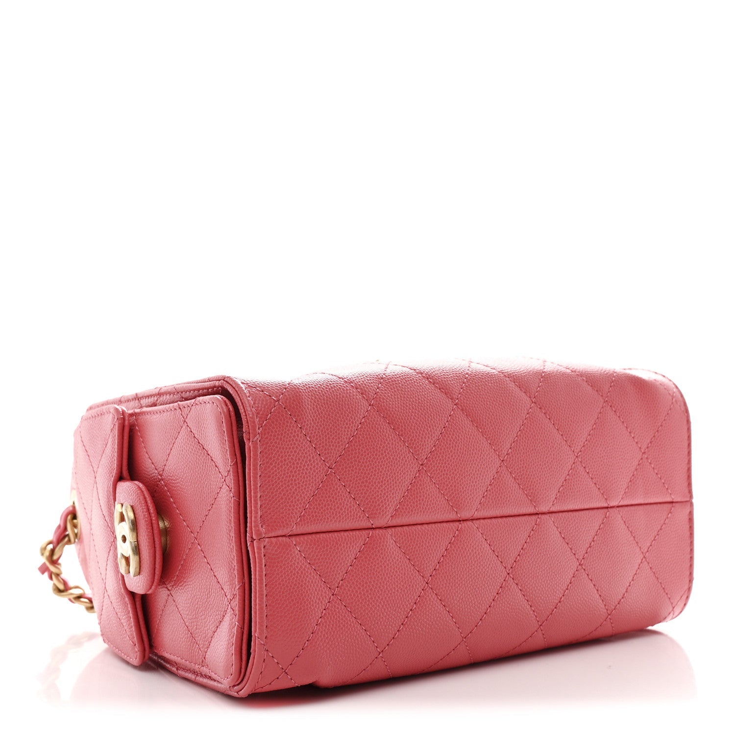 Chanel Caviar Quilted Mini Chanel 25 Handbag Coral