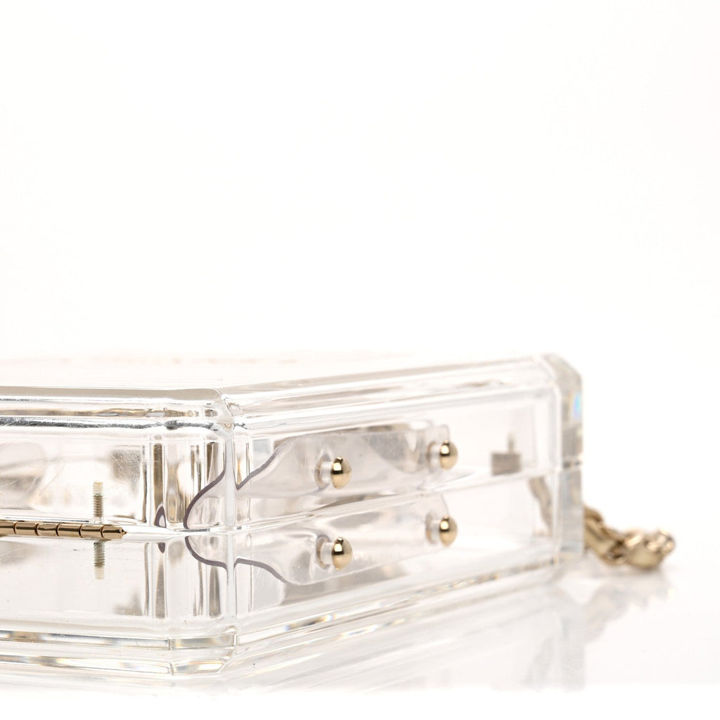 Chanel Transluscent Plexiglass Perfume Bottle Clutch