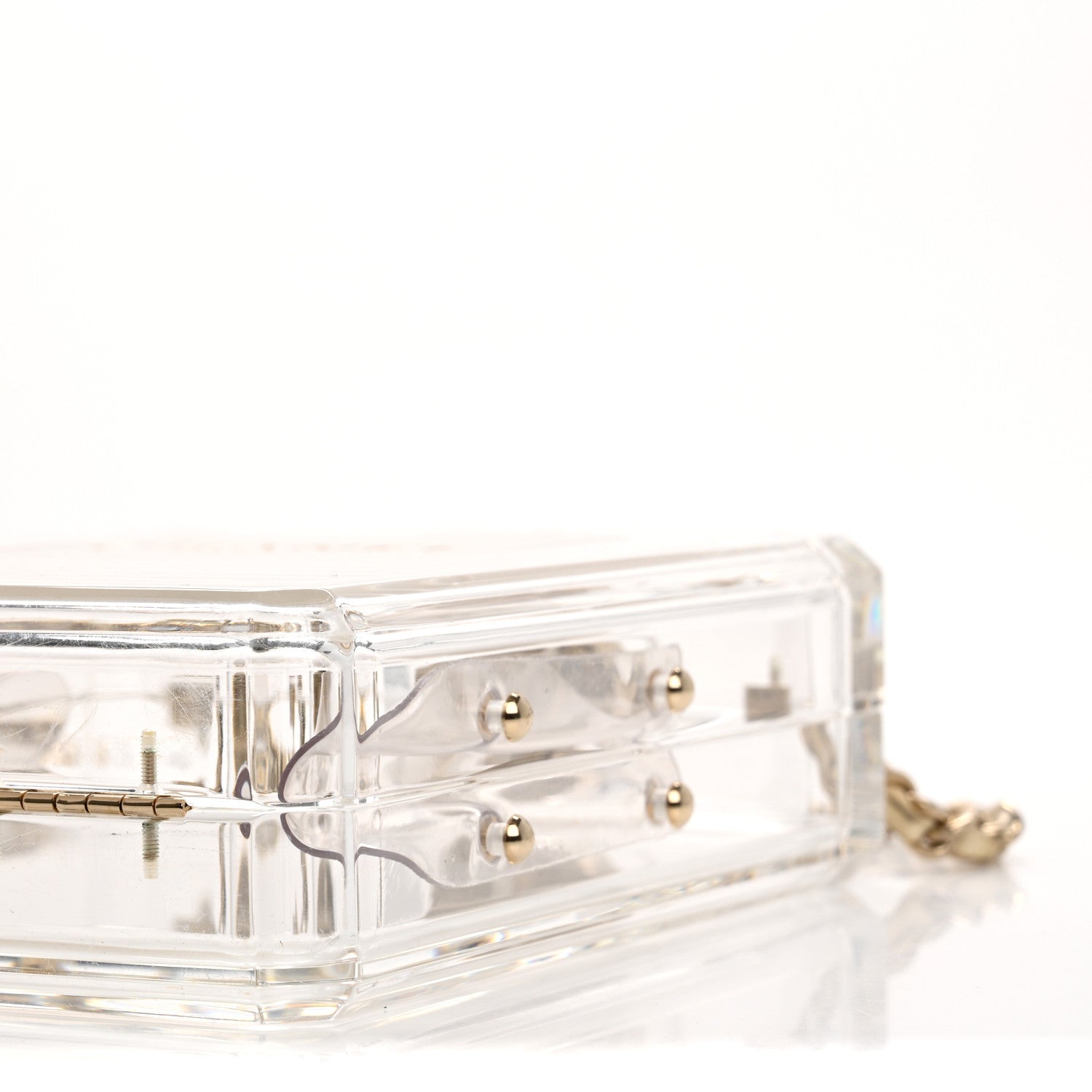 Chanel Transluscent Plexiglass Perfume Bottle Clutch