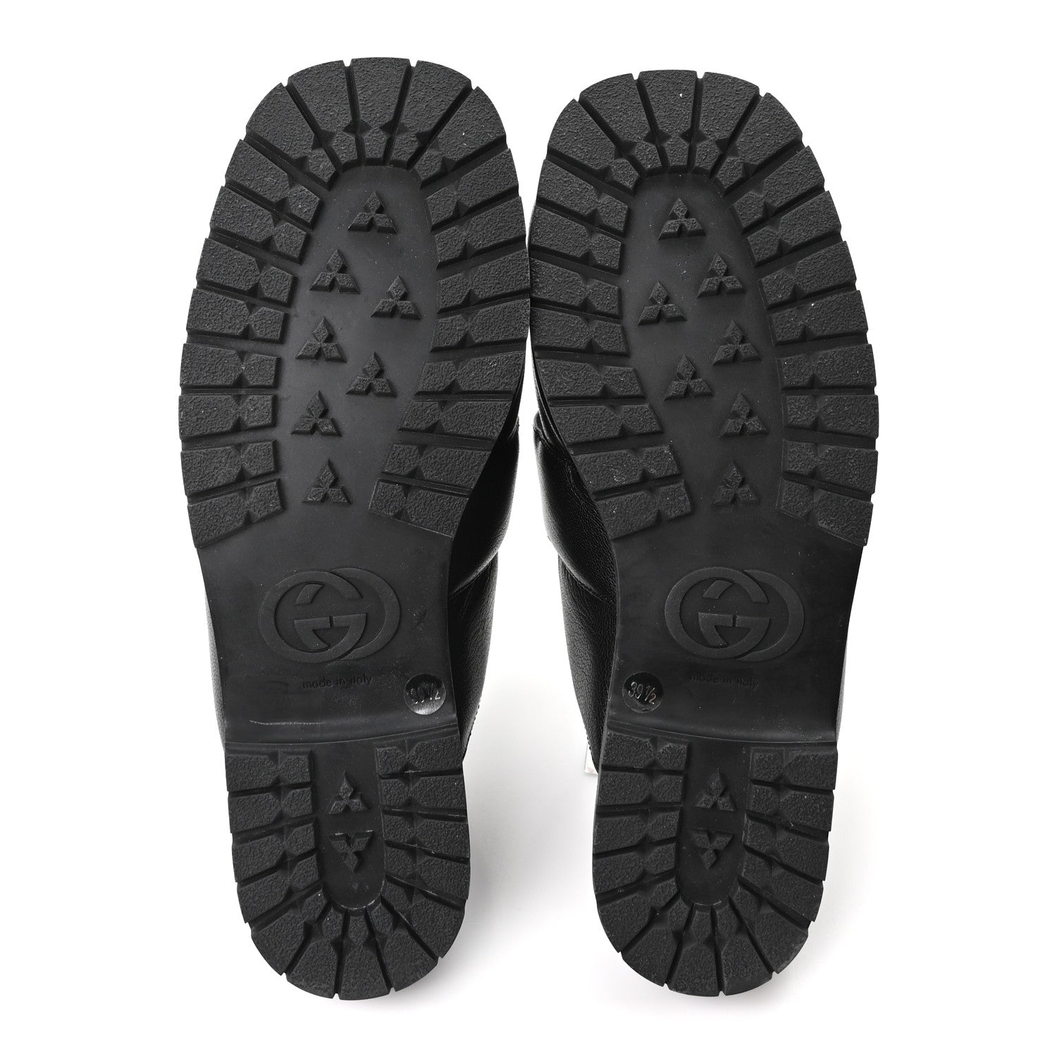 Gucci Goatskin Auroville Horsebit Mules 39.5 Black