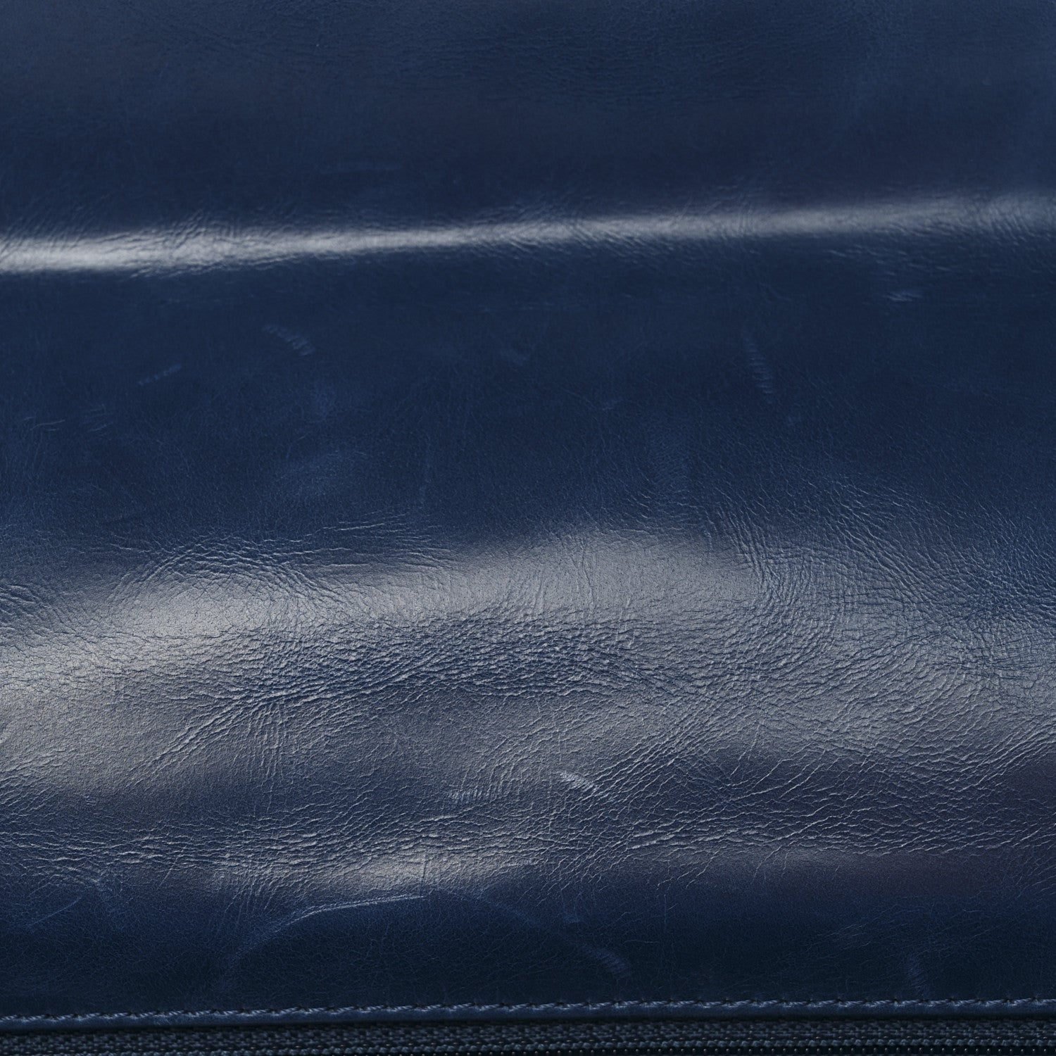 Chanel Aged Calfskin Chevron Quilted Small Coco Handle Flap Blue