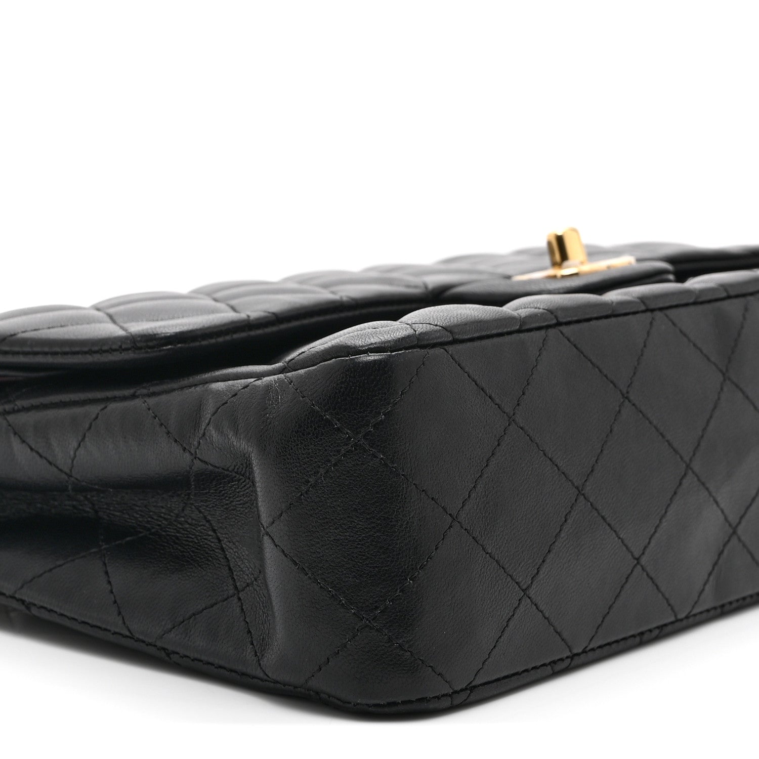 Chanel Lambskin Quilted Medium Double Flap Black