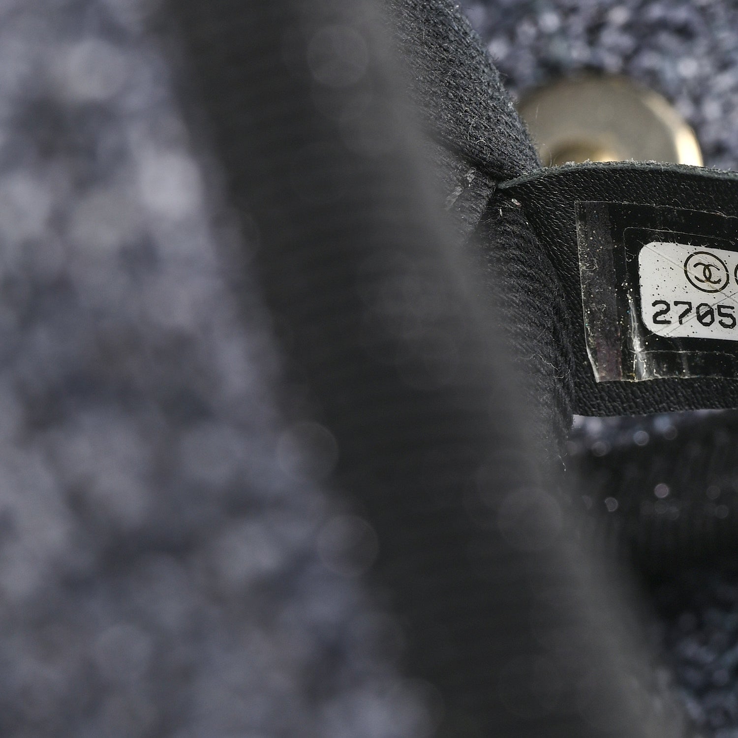 Chanel Lurex Boucle Mini Deauville Tote Black
