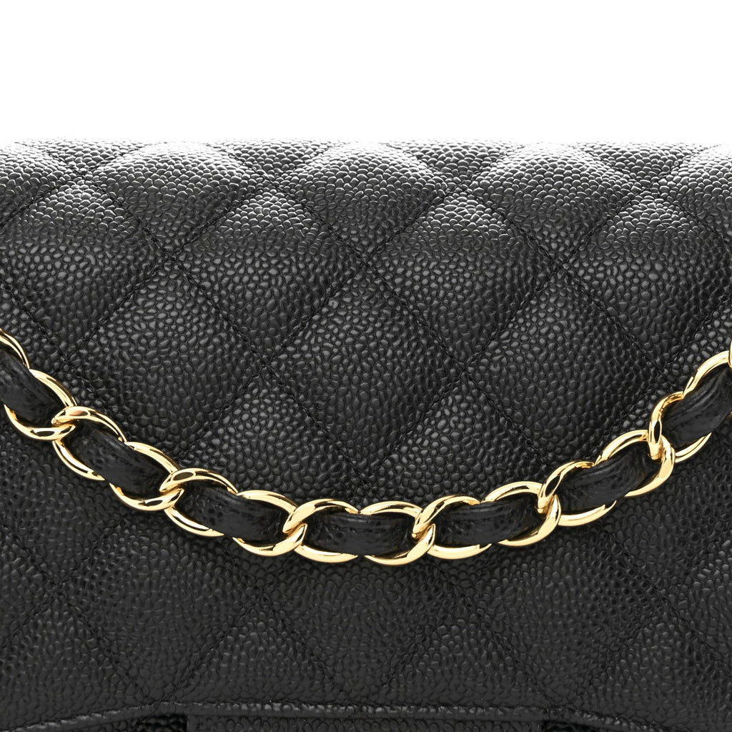 Chanel Caviar Quilted Jumbo Double Flap Black