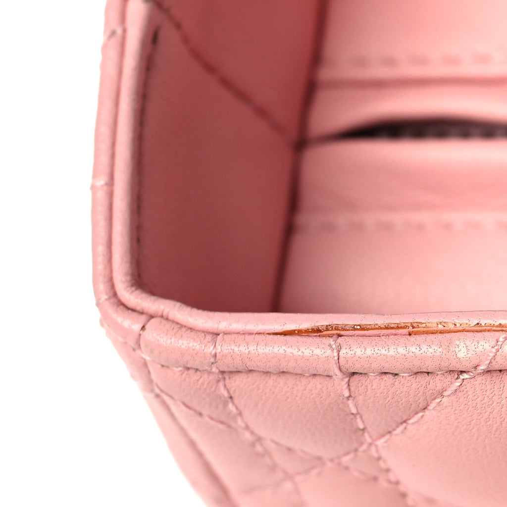 Christian Dior Lambskin Cannage Medium Lady Dior Light Pink