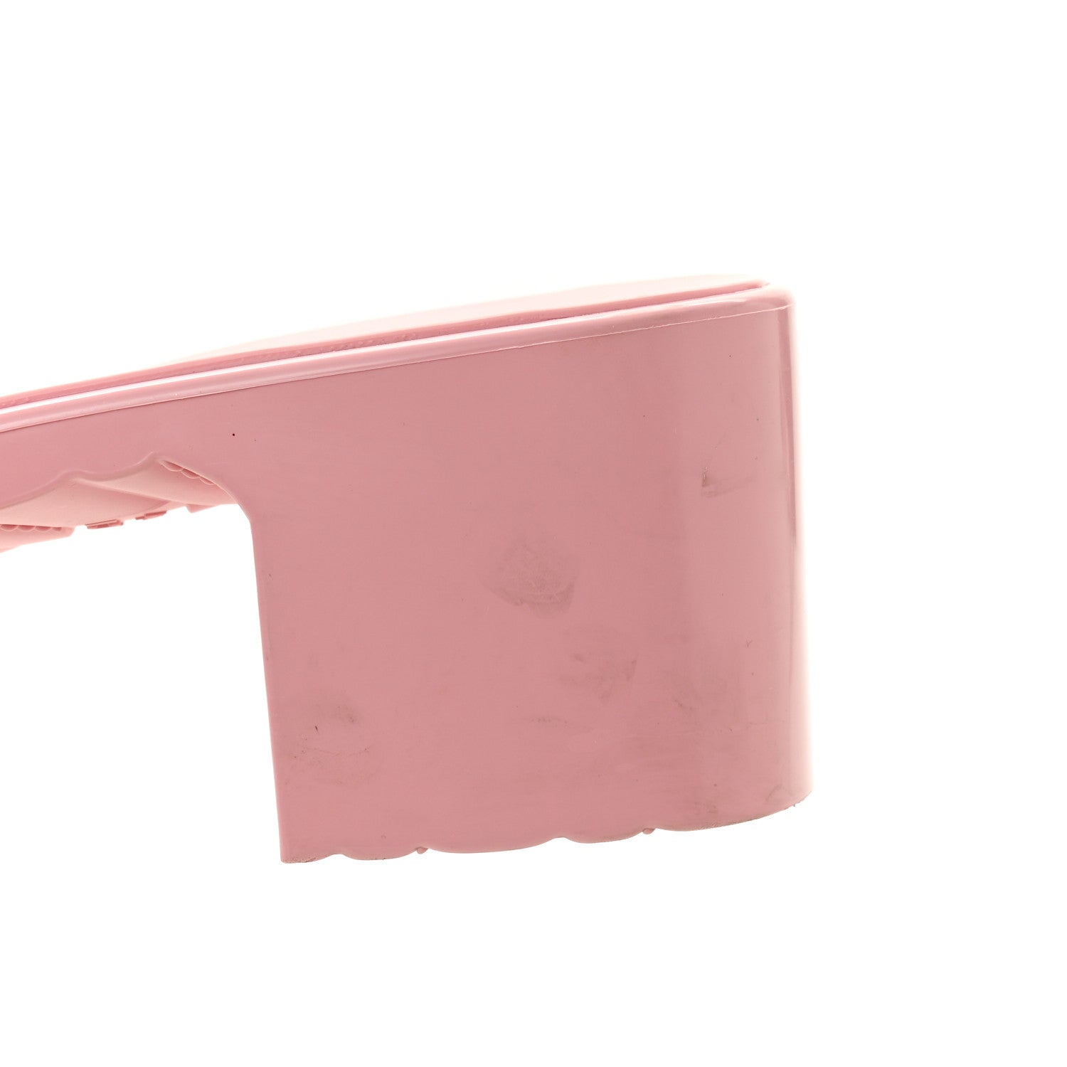 Gucci Rubber Gucci Logo Womens Platform 20/60mm Slide Sandals 41 Wild Rose