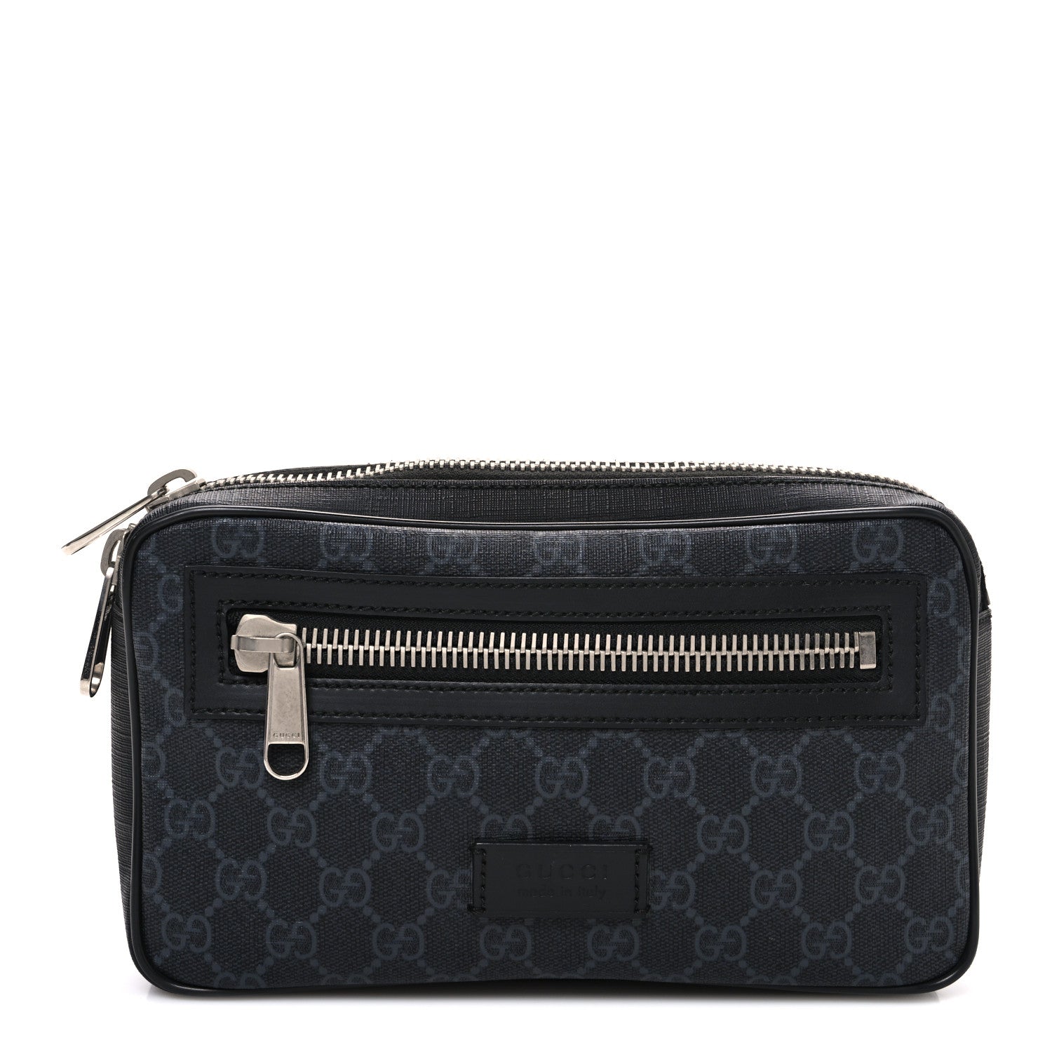 Gucci Soft GG Supreme Monogram Web Belt Bag Black Grey