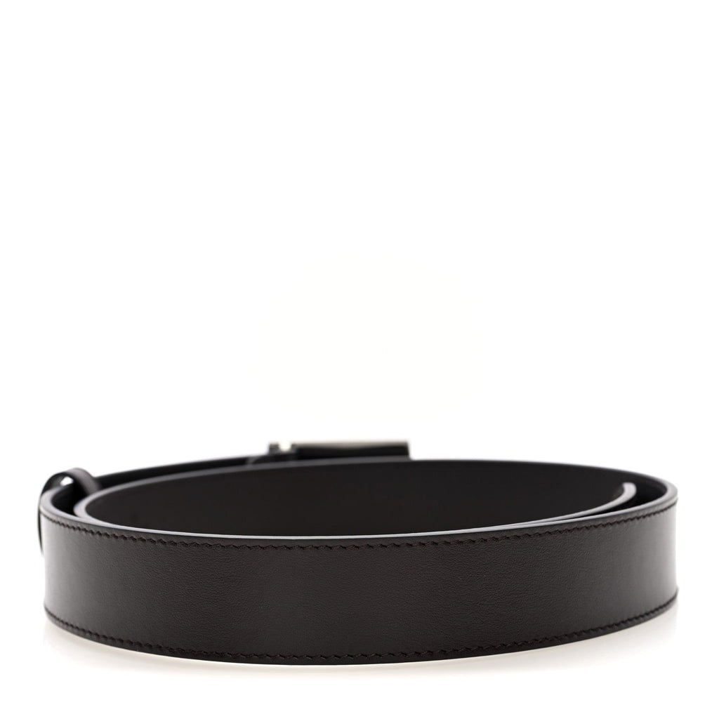 Gucci Plutone Calfskin Plaque GG 30mm Belt 80 32 Cocoa
