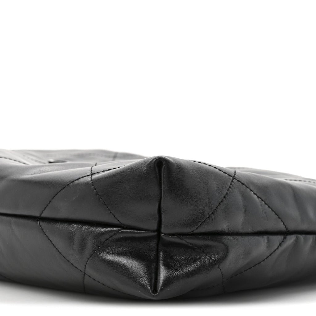 Chanel Shiny Calfskin Quilted Small Chanel 22 So Black