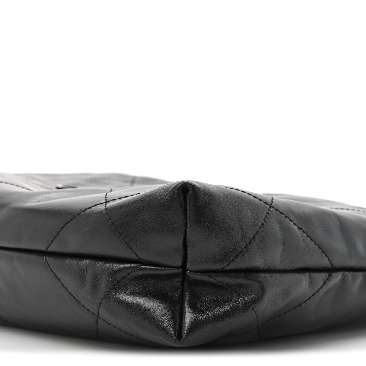 Chanel Shiny Calfskin Quilted Small Chanel 22 So Black