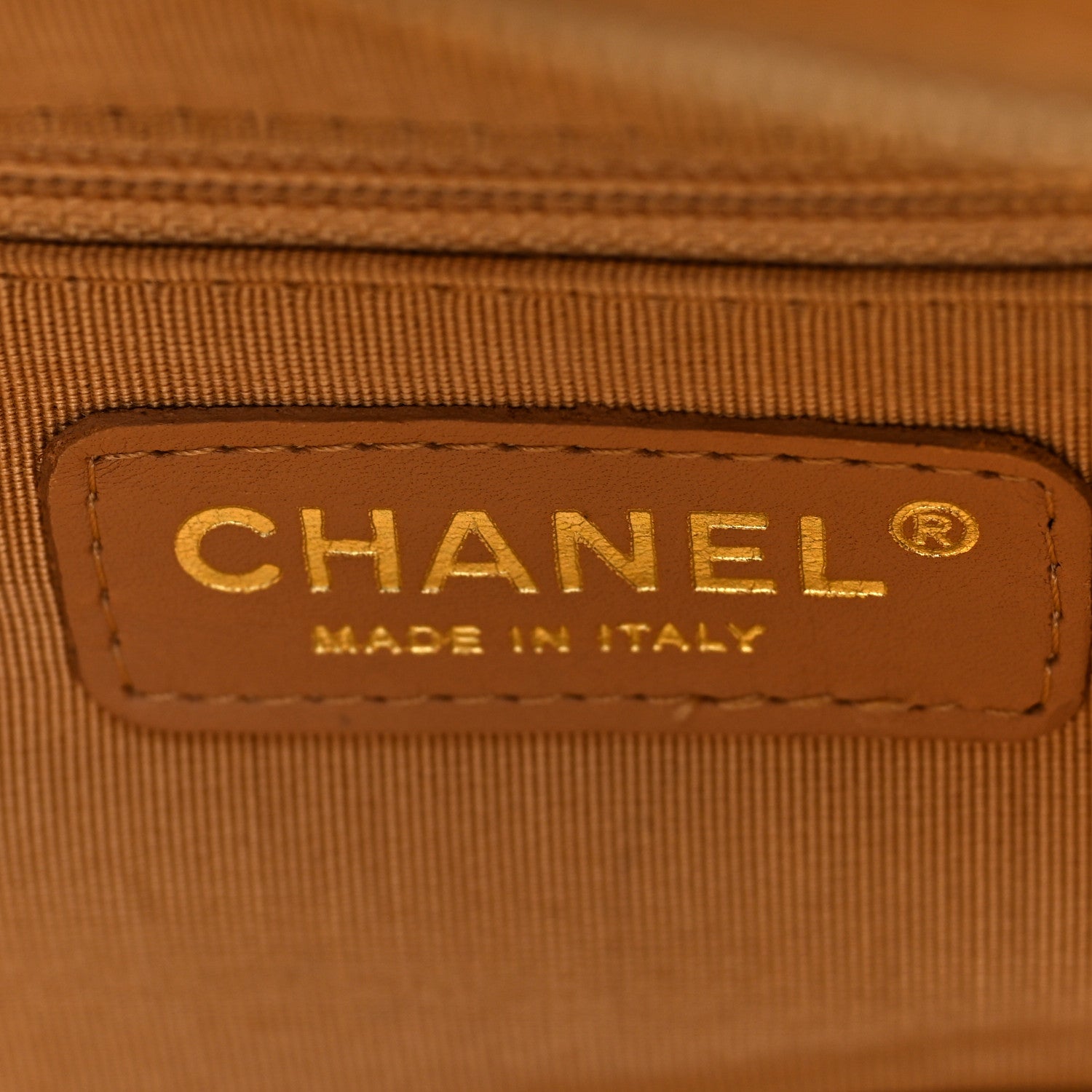 Chanel Caviar Quilted Large Bowler Bag Beige