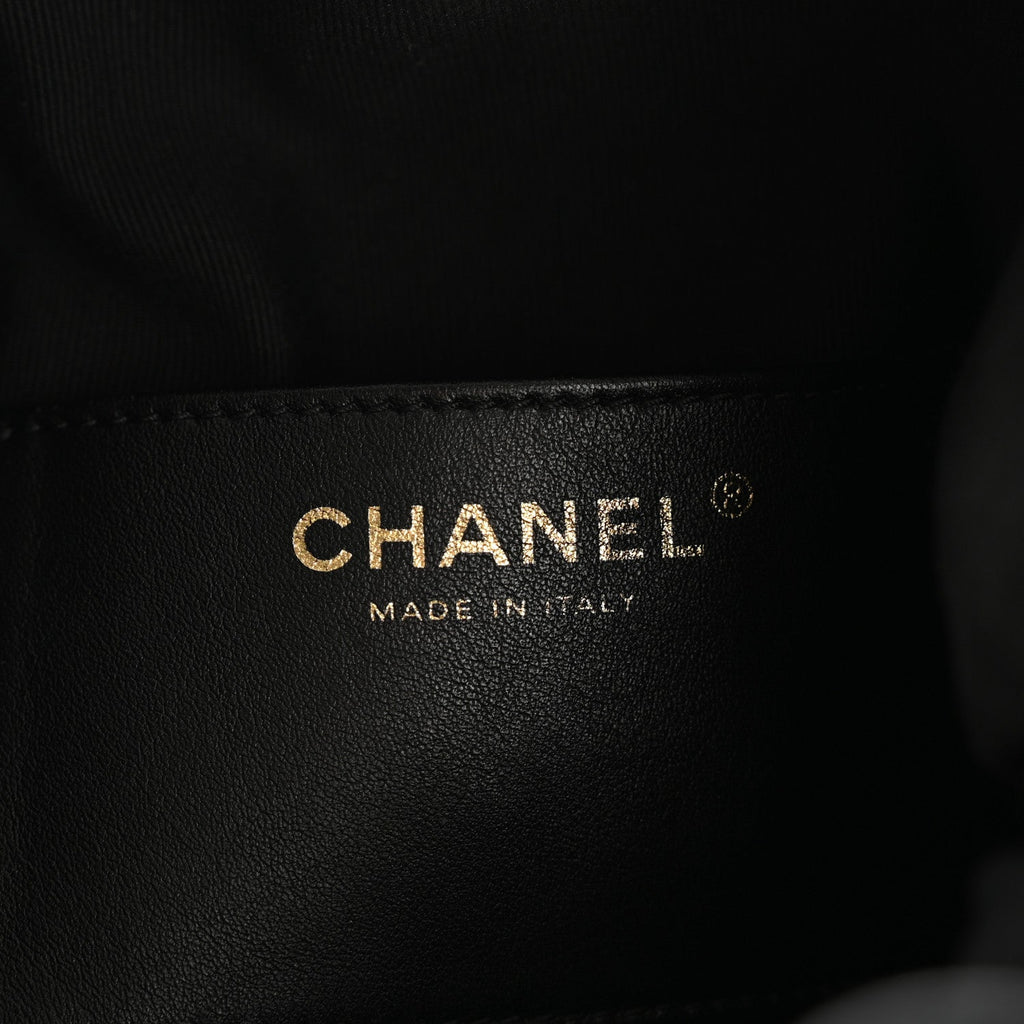 Chanel Suede Quilted Medium Chanel 25 Handbag Black