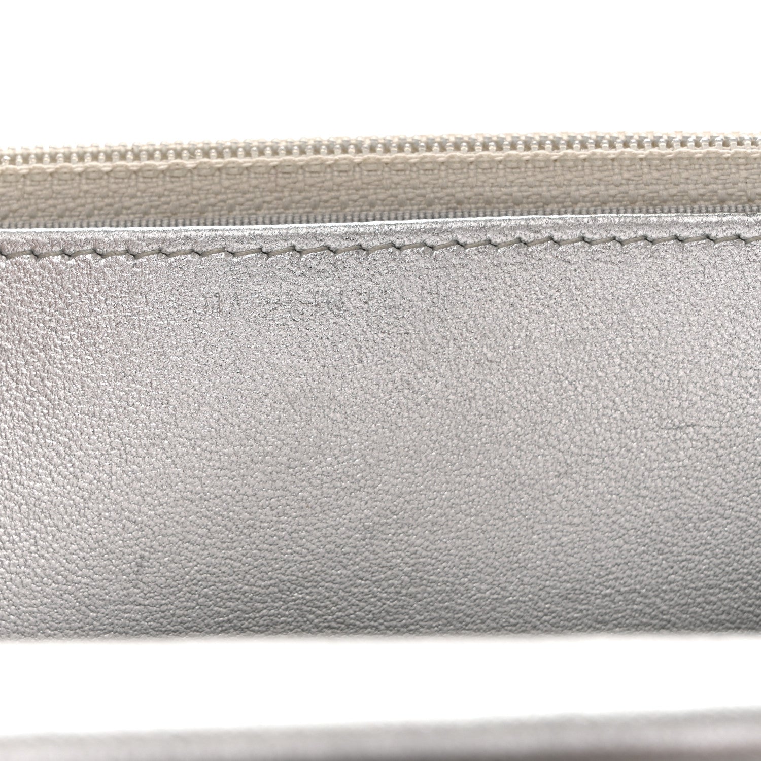 Chanel Metallic Lambskin Quilted Wallet On Chain WOC Silver