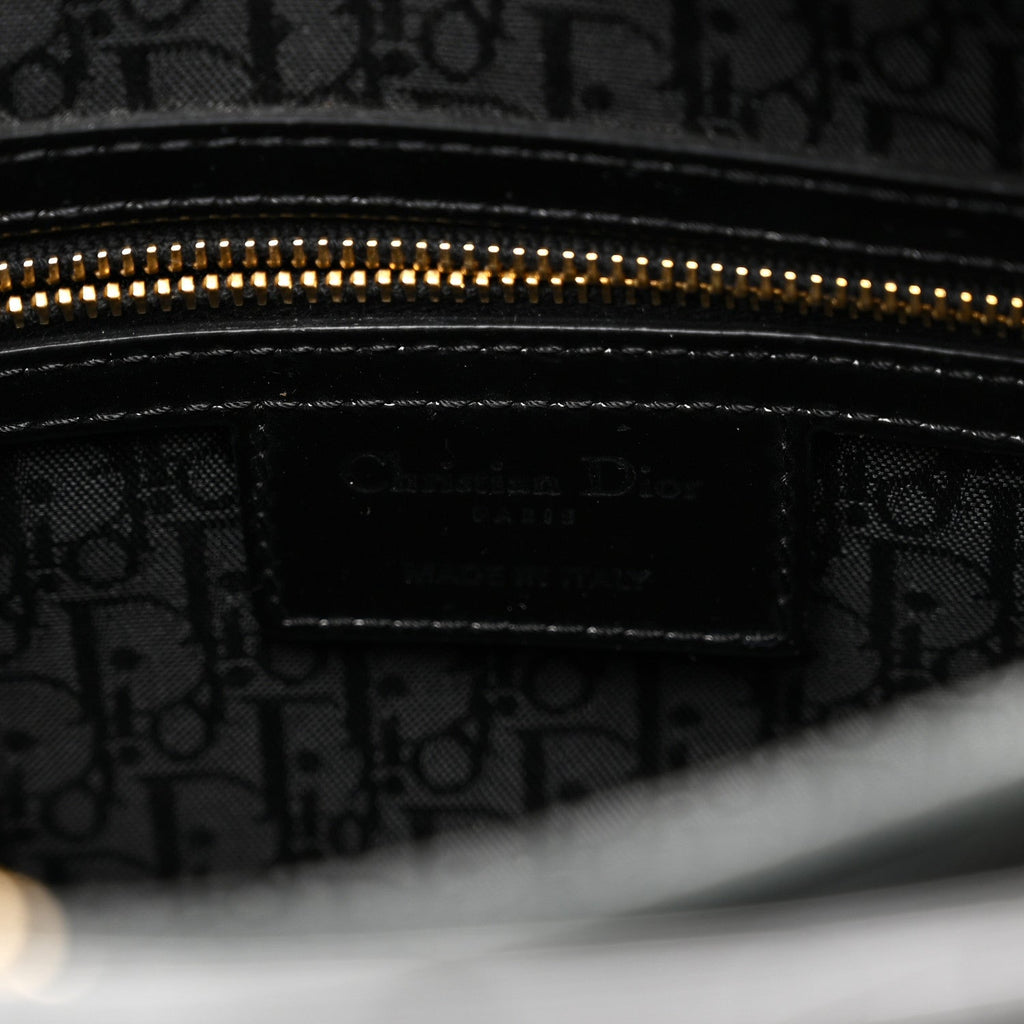 Christian Dior Patent Cannage Large Lady Dior Black