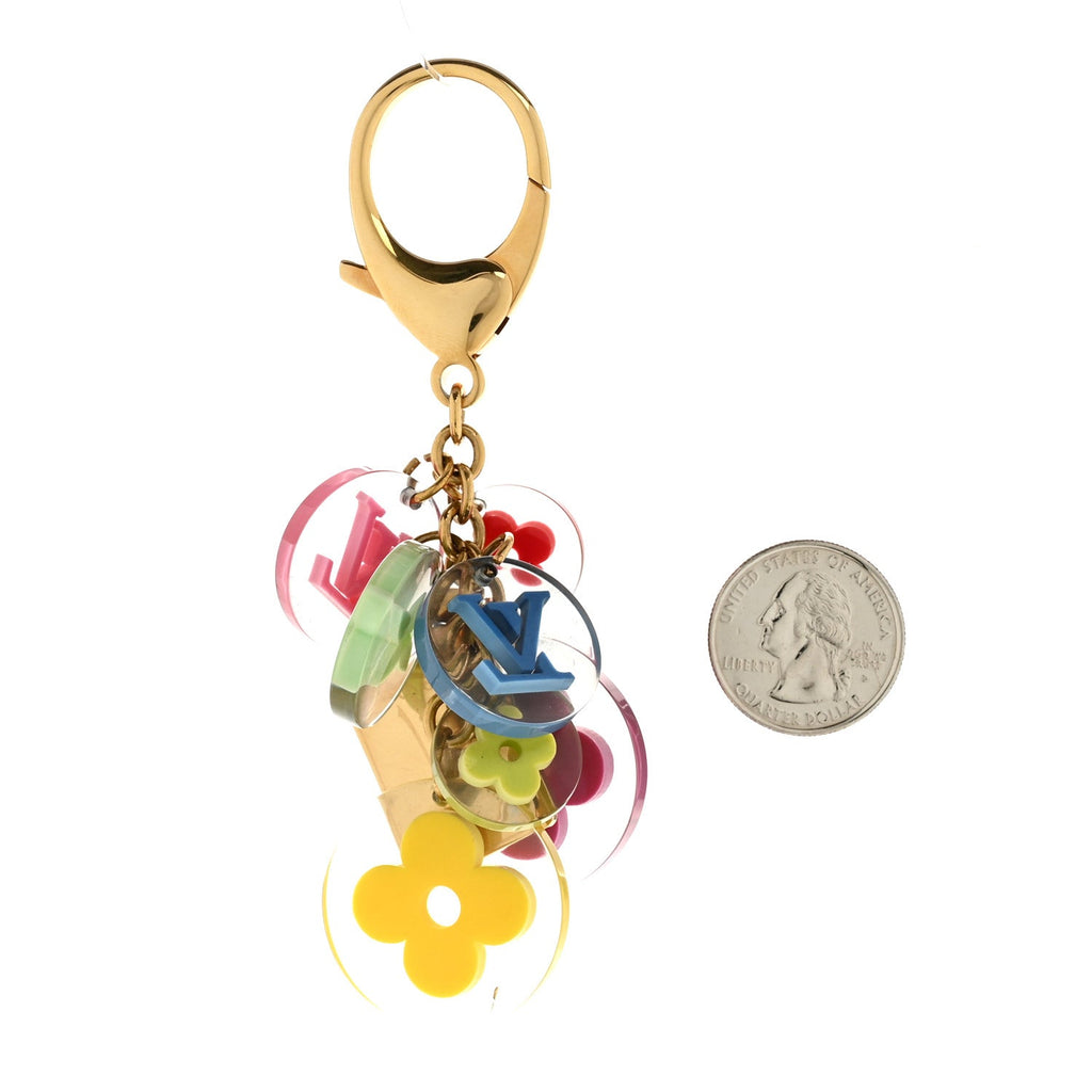 Louis Vuitton Resin Candy Fleurs Bag Charm Multicolor