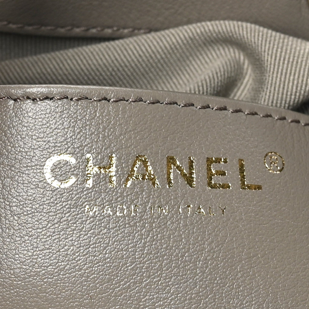 Chanel Suede Quilted Medium Chanel 25 Handbag Dark Grey