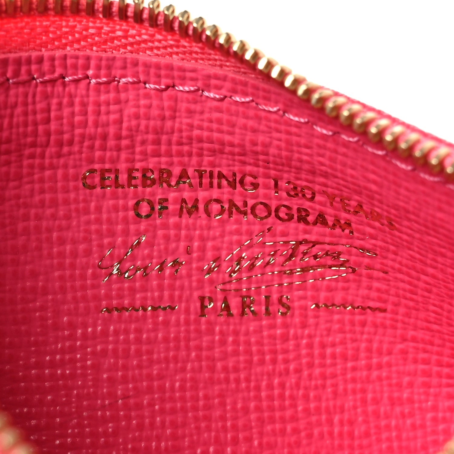 Louis Vuitton Monogram Origine Lin Key Pouch Rose Ruban