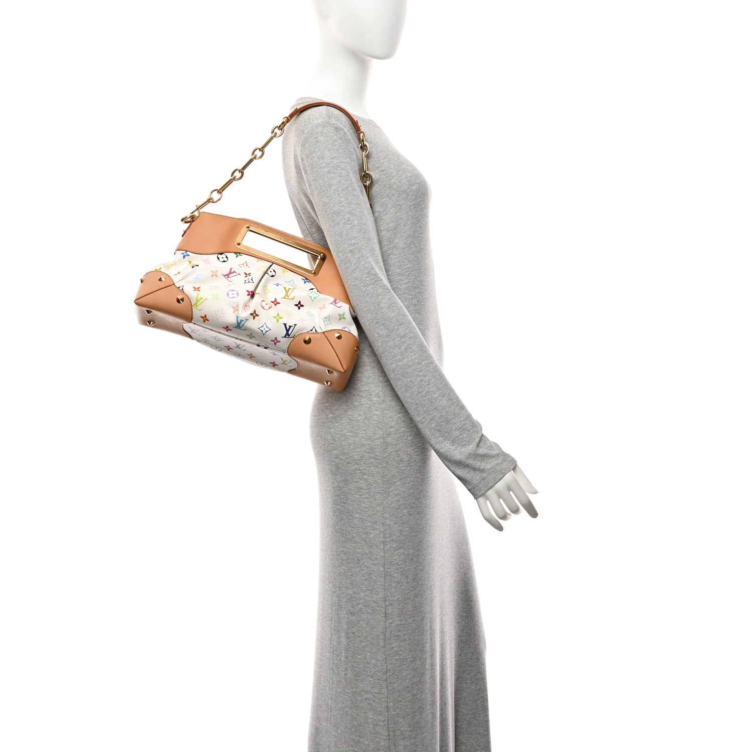 Louis Vuitton Monogram Multicolor Judy MM White