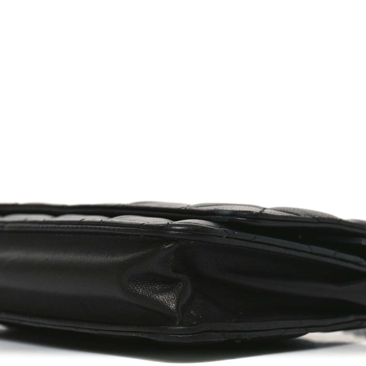 Chanel Lambskin Quilted Wallet On Chain WOC Black