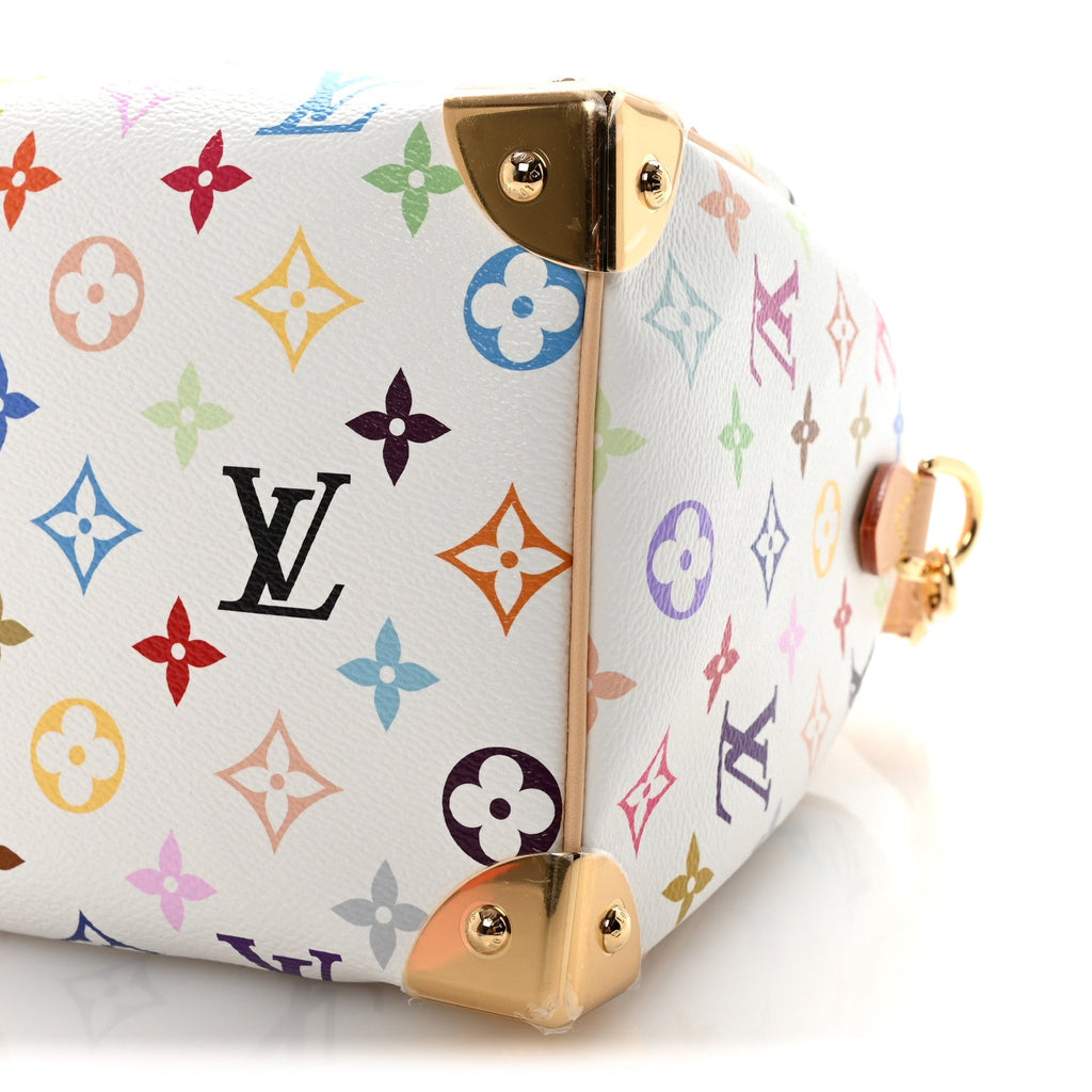 Louis Vuitton LV X TM Monogram Multicolor Speedy Bandouliere 25 White