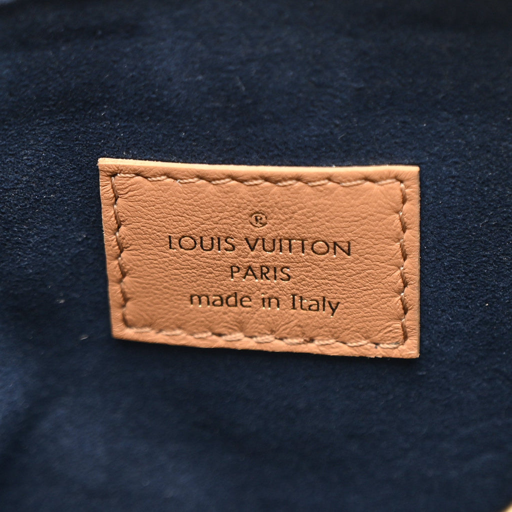 Louis Vuitton Lambskin Embossed Monogram Coussin PM Camel
