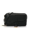 Christian Dior Goatskin Double Saddle Pouch Black