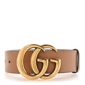 Gucci Calfskin Double G 40mm Belt 80 32 Tan