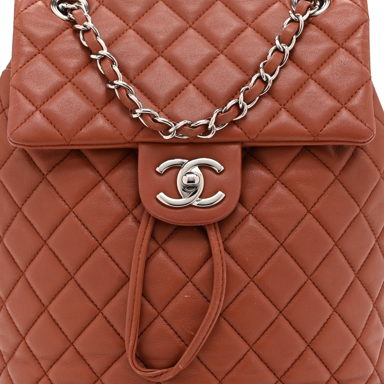 Chanel Lambskin Quilted Small Urban Spirit Backpack Brown