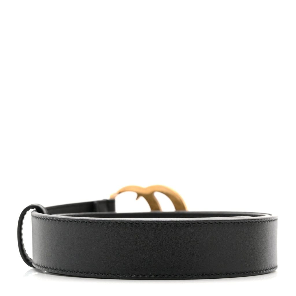 Gucci Calfskin Double G 30mm Belt 90 36 Black