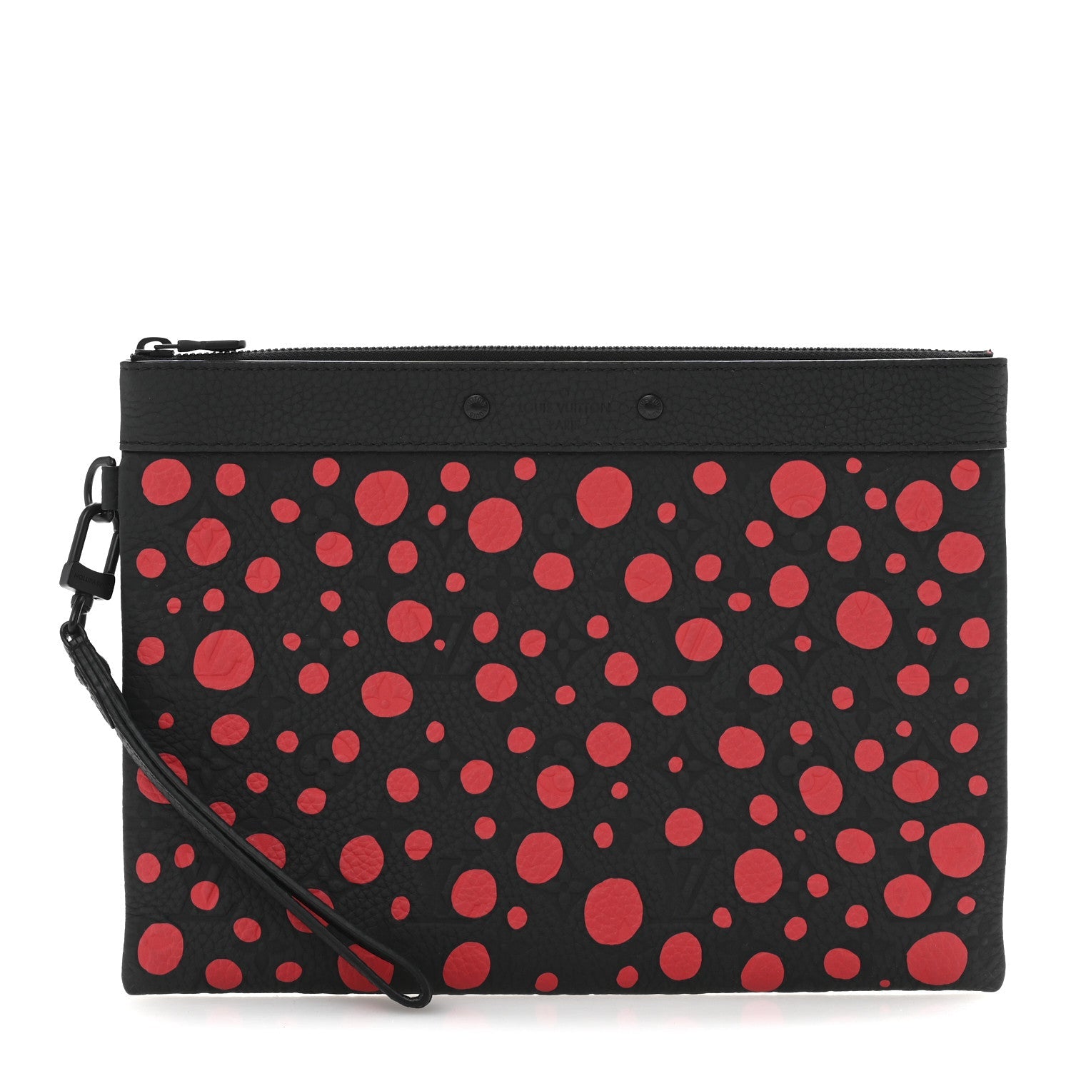 Louis Vuitton LV X YK Taurillon Monogram Pochette To-Go Black Red