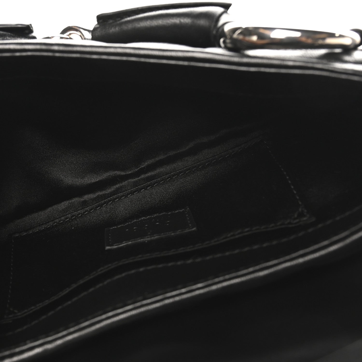 Gucci Nappa Vertical Matelasse Medium Maxi Horsebit Chain Shoulder Bag Black