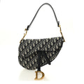 Christian Dior Oblique Saddle Bag Blue