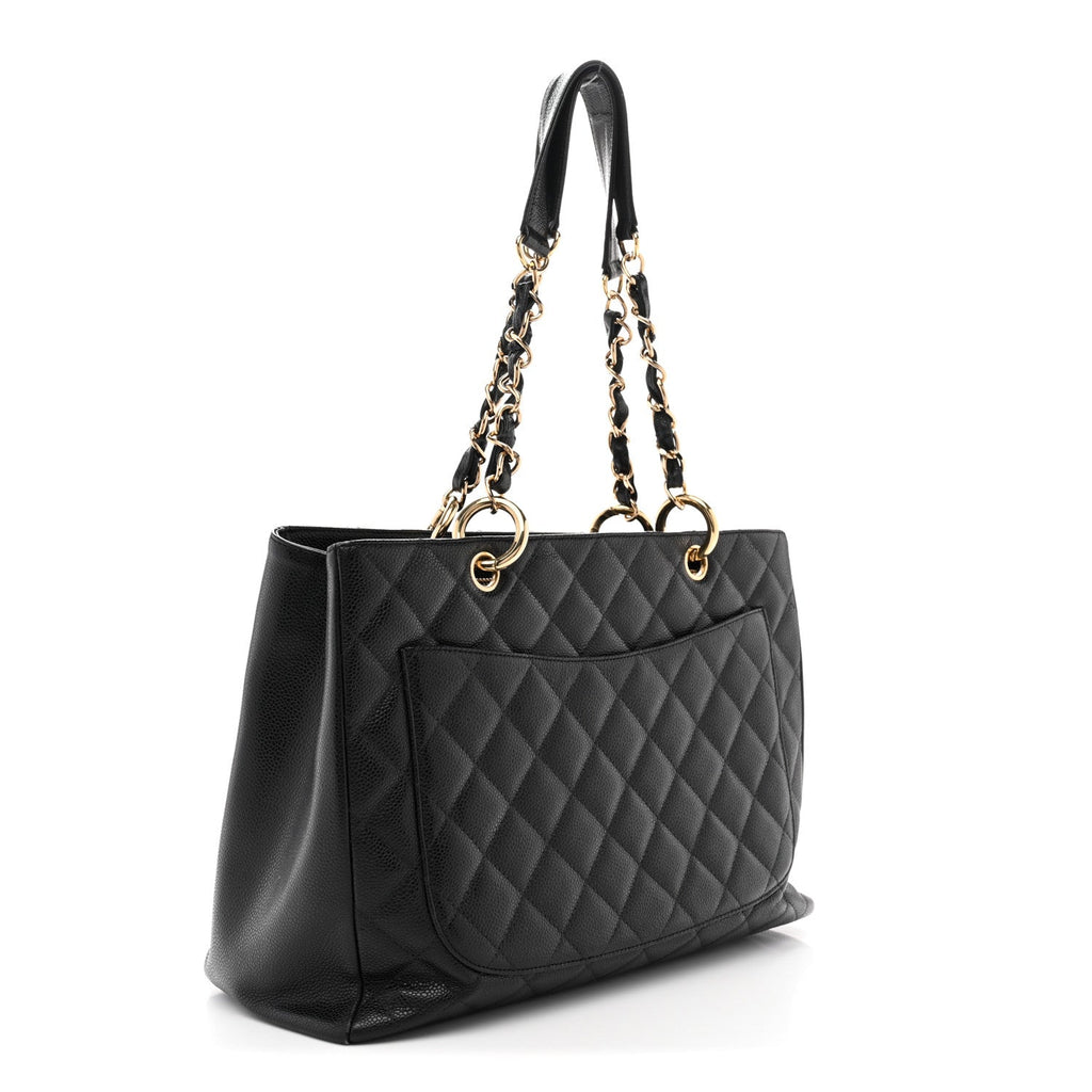 Chanel Caviar Quilted Grand Shopping Tote GST Black