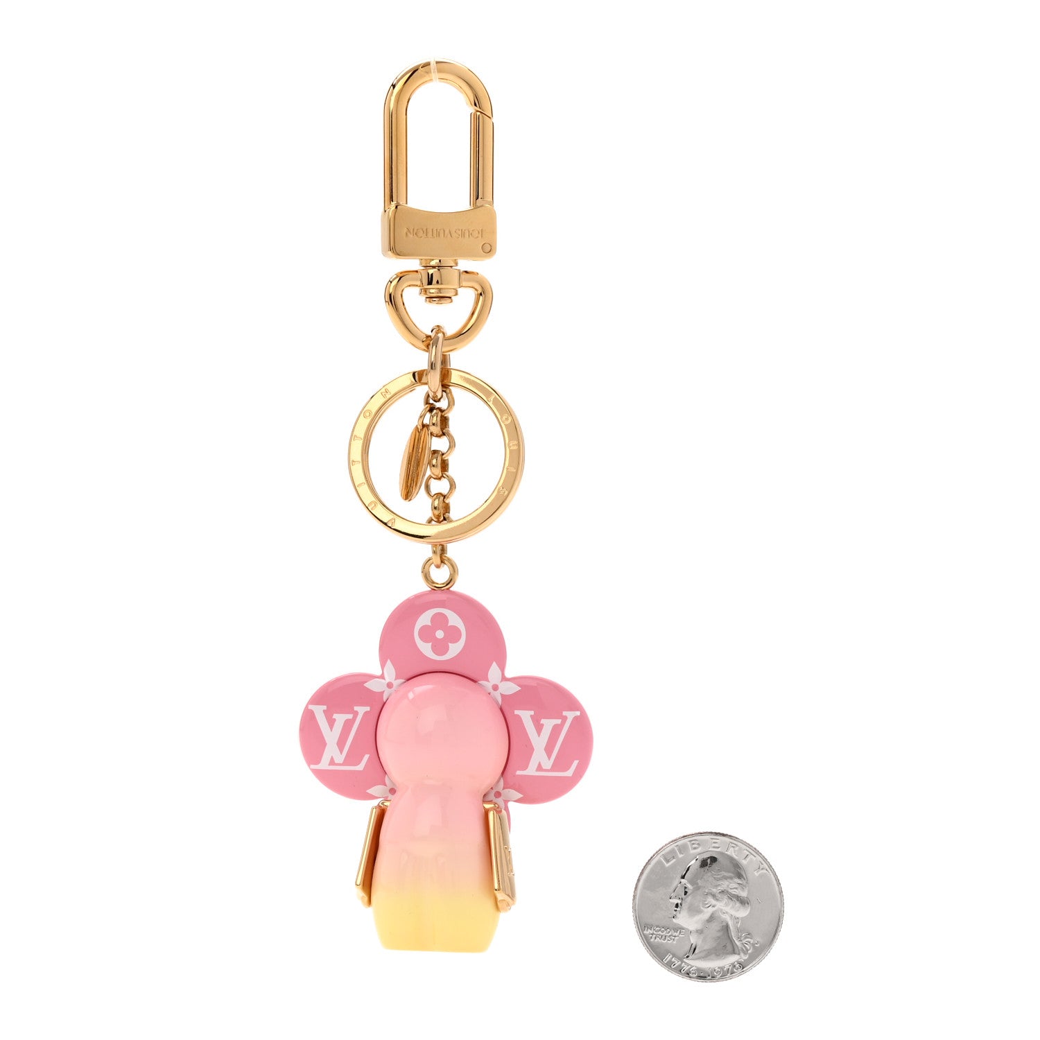 Louis Vuitton Giant Monogram Vivienne Bag Charm Key Holder Rose