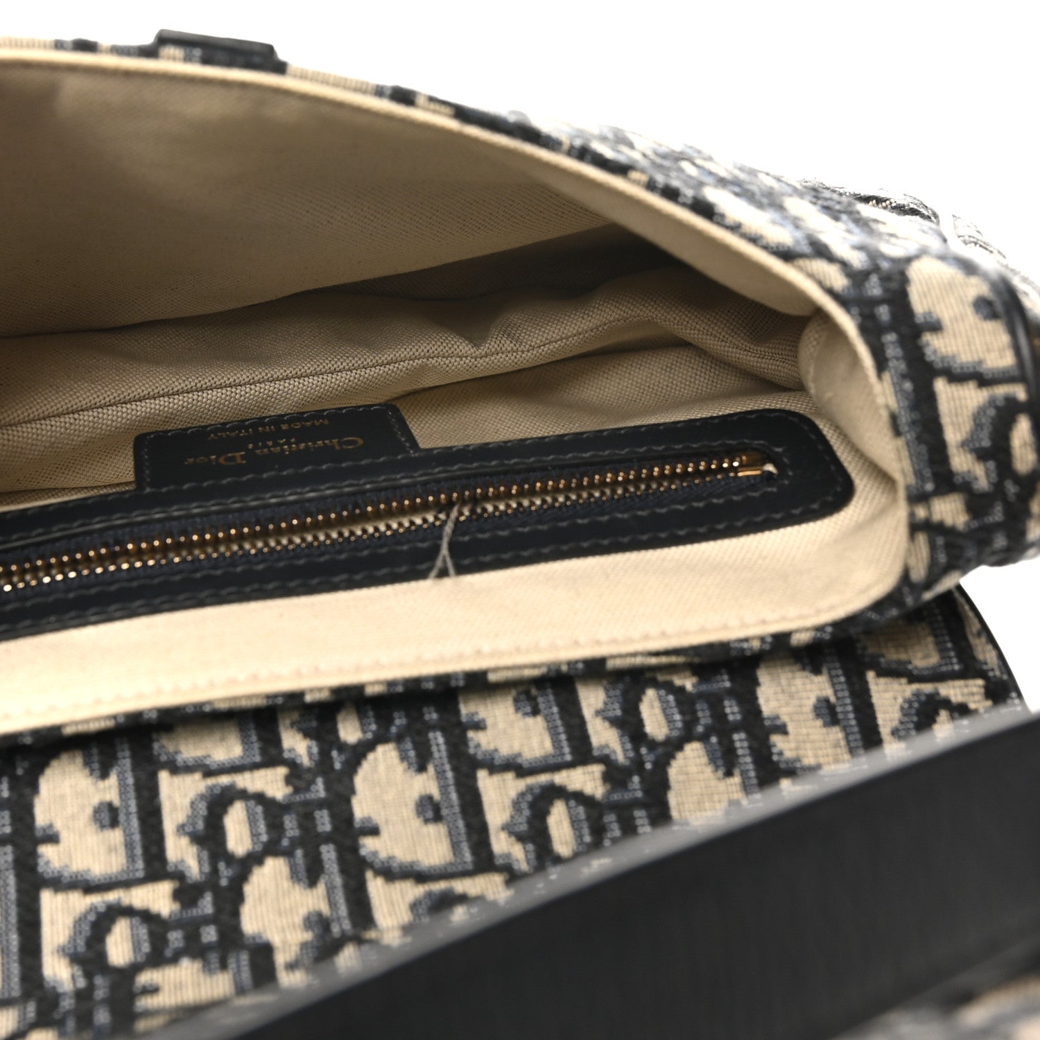 Christian Dior Oblique Saddle Bag Blue