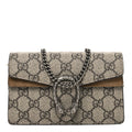 Gucci GG Supreme Monogram Super Mini Dionysus Shoulder Bag Taupe