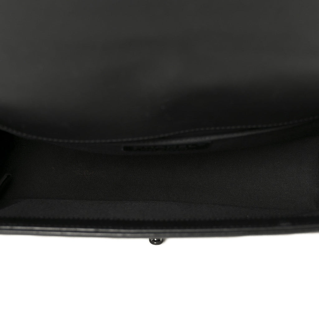 Chanel Calfskin Quilted Medium Boy Flap So Black