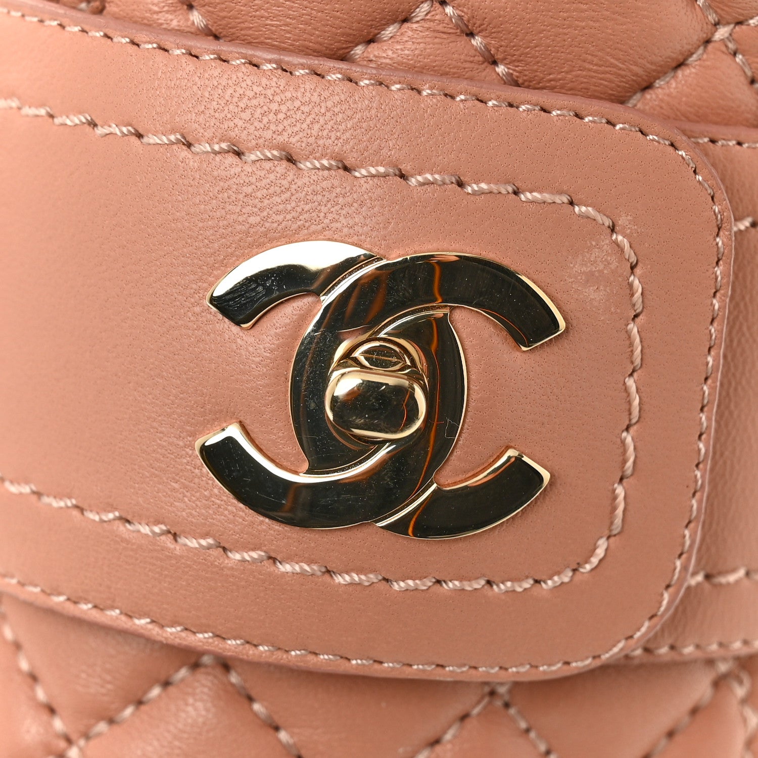 Lambskin Quilted CC Turnlock Loafers 35.5 Dark Pink
