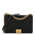 Chanel Lambskin Quilted New Medium Boy Flap Black