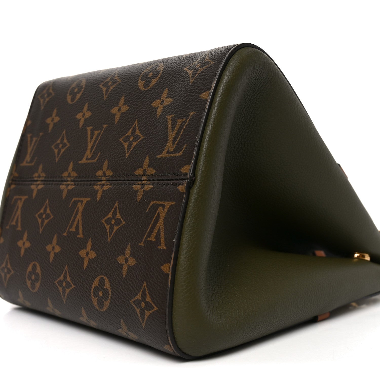 Louis Vuitton Calfskin Monogram Fold Tote PM Cream Khaki Black