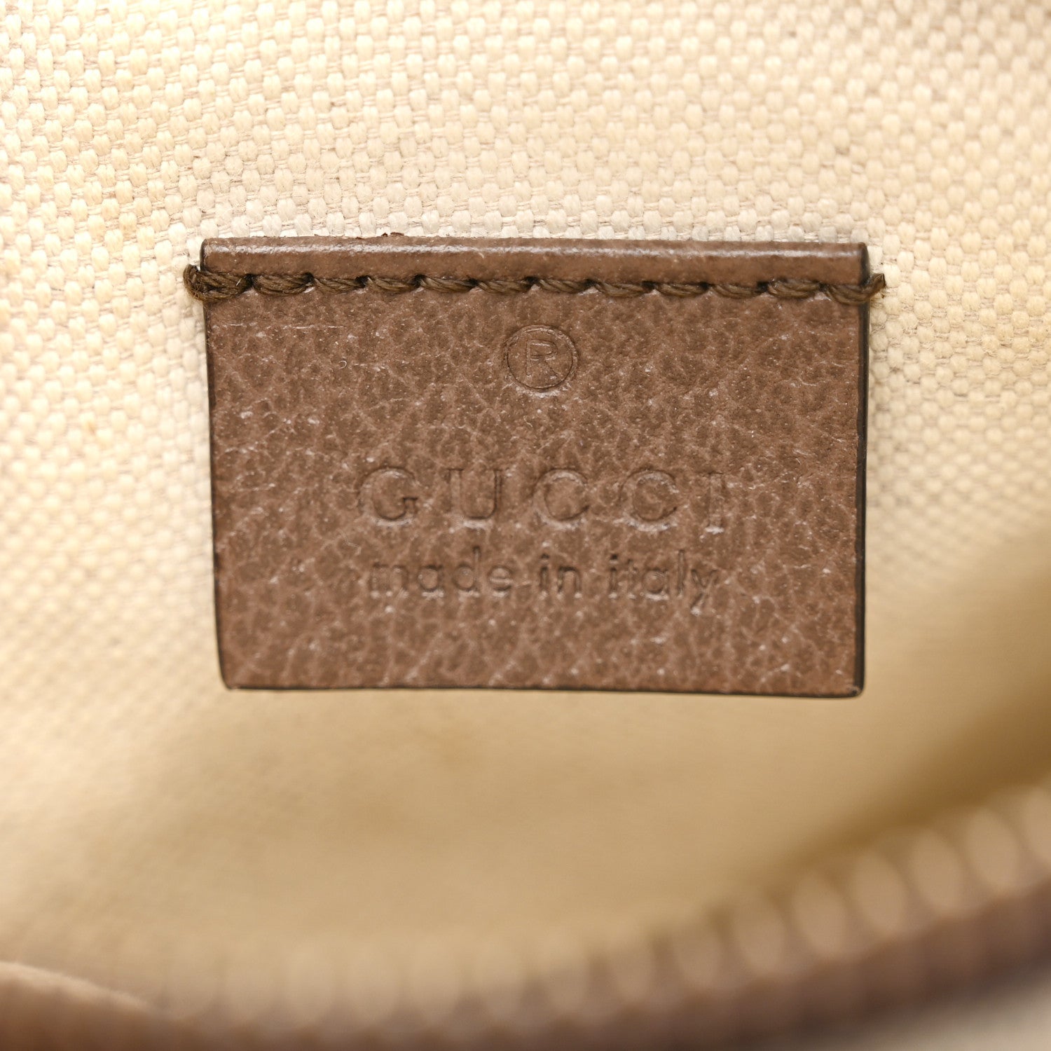 Gucci GG Supreme Monogram Mini Neo Vintage Double Zip Messenger Bag Beige New Acero Crop