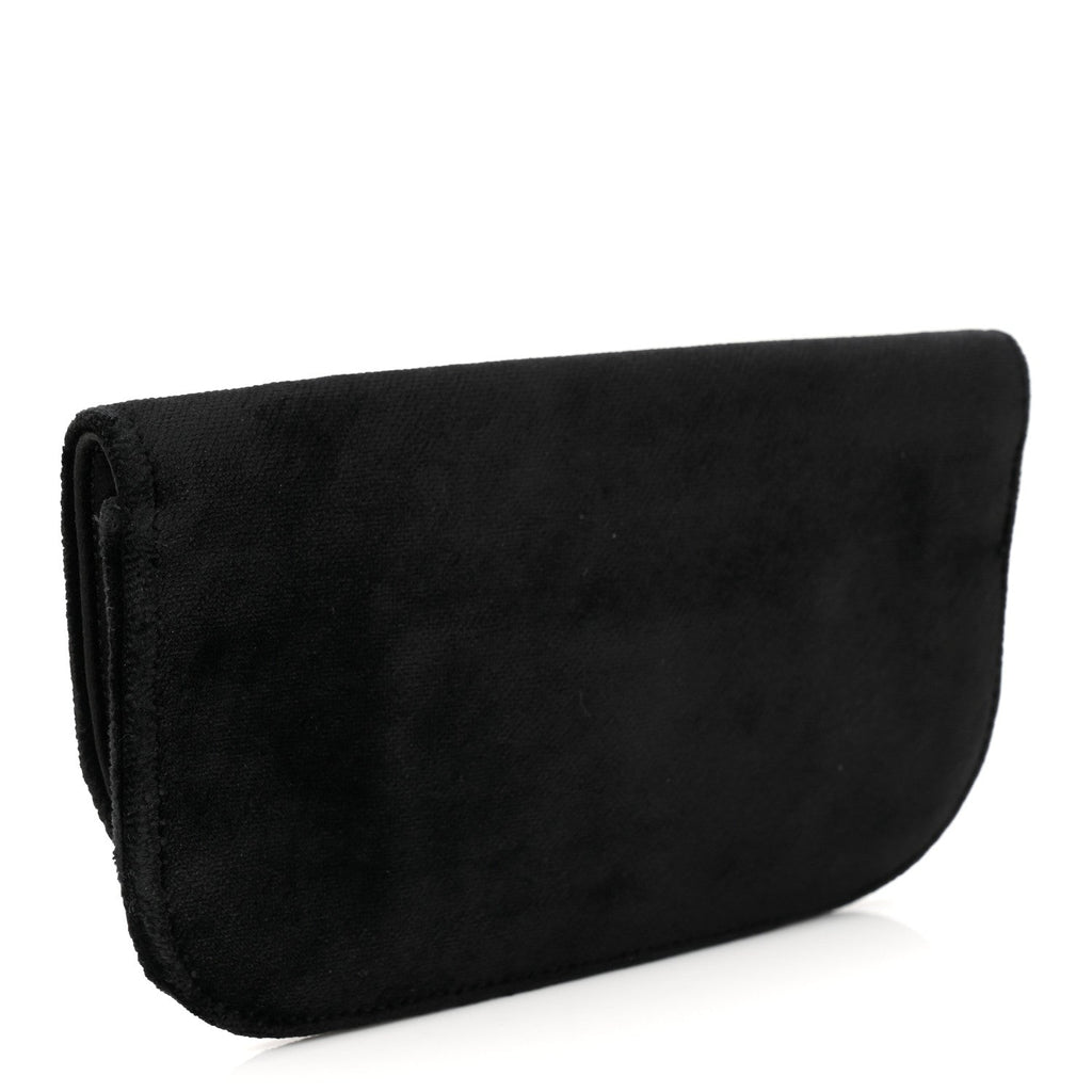 Chanel Velvet Flap Pouch Black