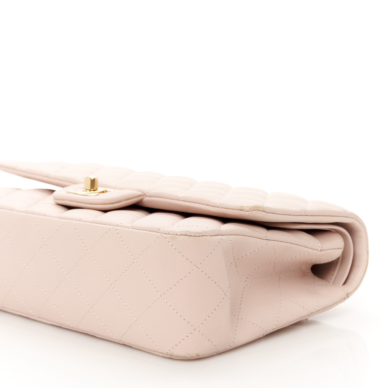 Chanel Lambskin Quilted Medium Double Flap Light Pink