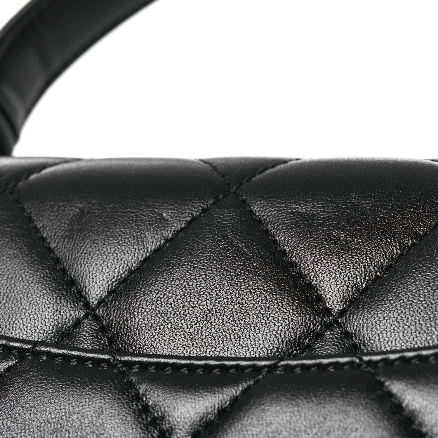Chanel Lambskin Quilted Small Trendy CC Dual Handle Flap Bag Black
