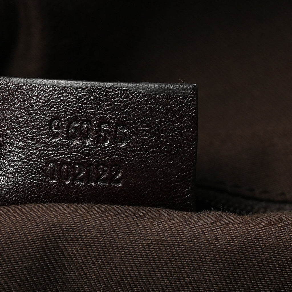 Gucci Nylon Monogram Hobo Dark Brown